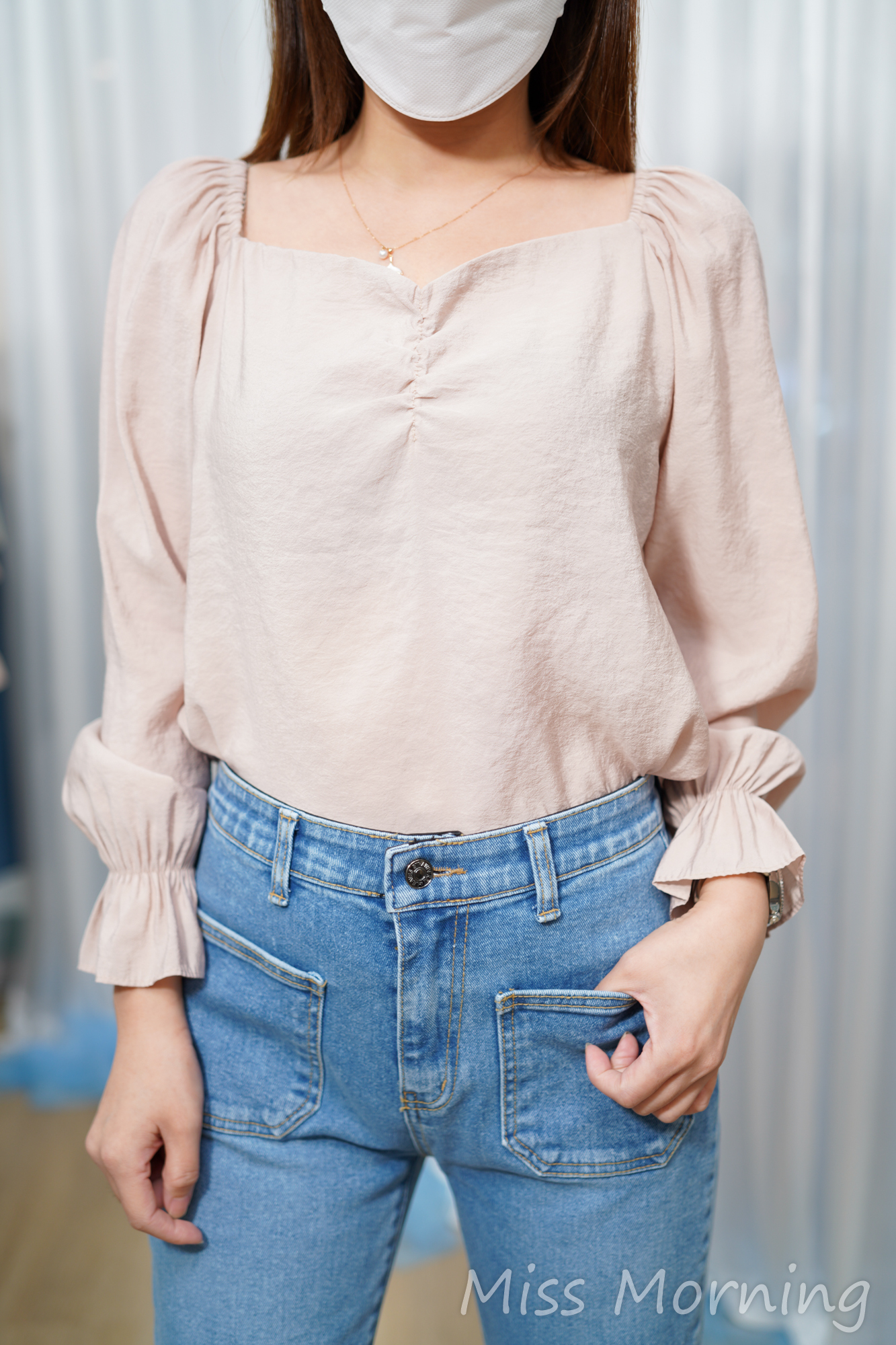 心形領款上衣(14773)