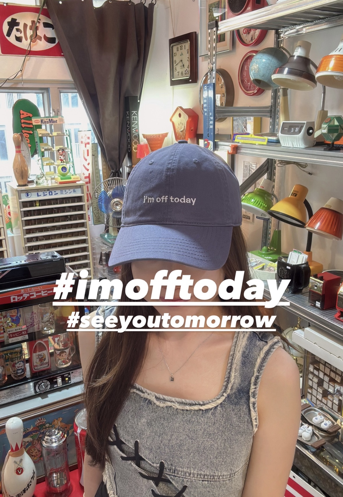 <自家設計> i’m off today_capNAVY