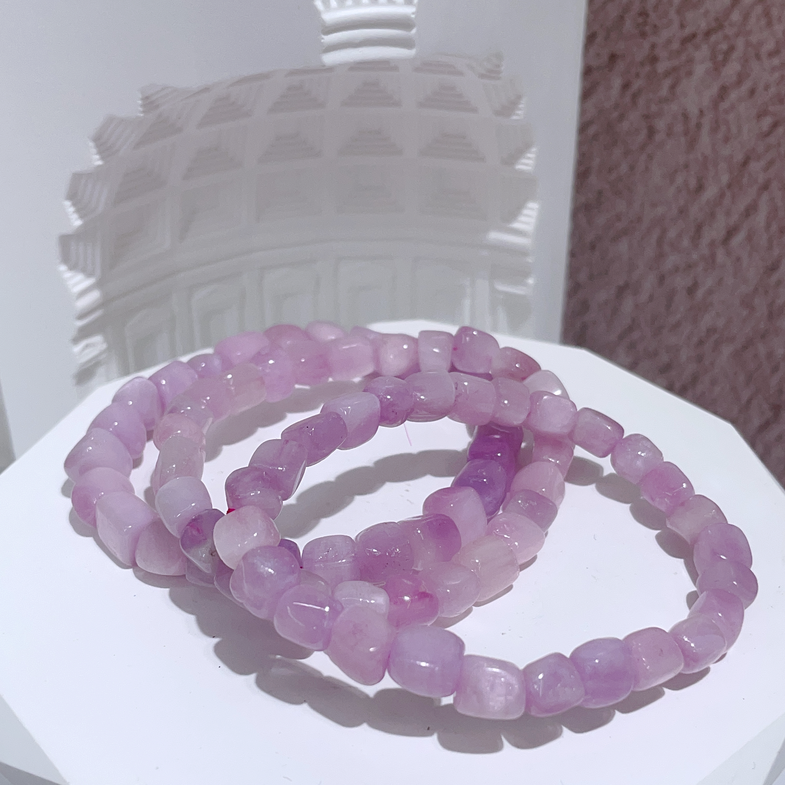 紫鋰輝粒粒手串 7mm