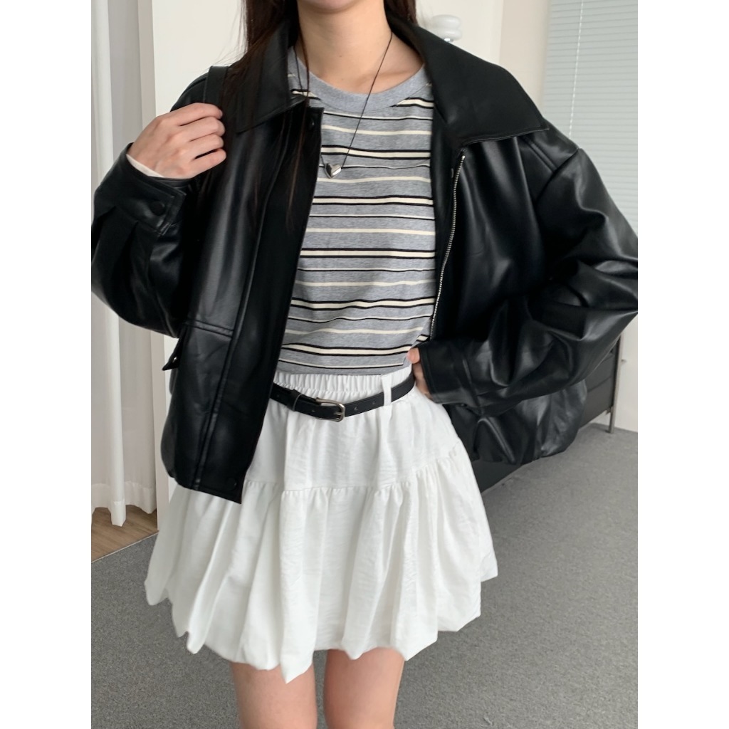 【imfine】本季必收 第一件翻領皮外 #6387