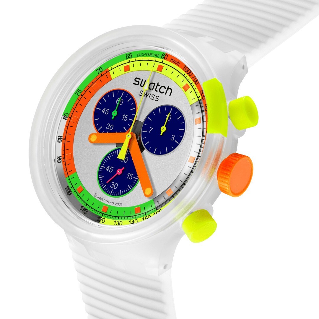 【Swatch】NEON JELLY SB02K100 47mm  Modern Watch