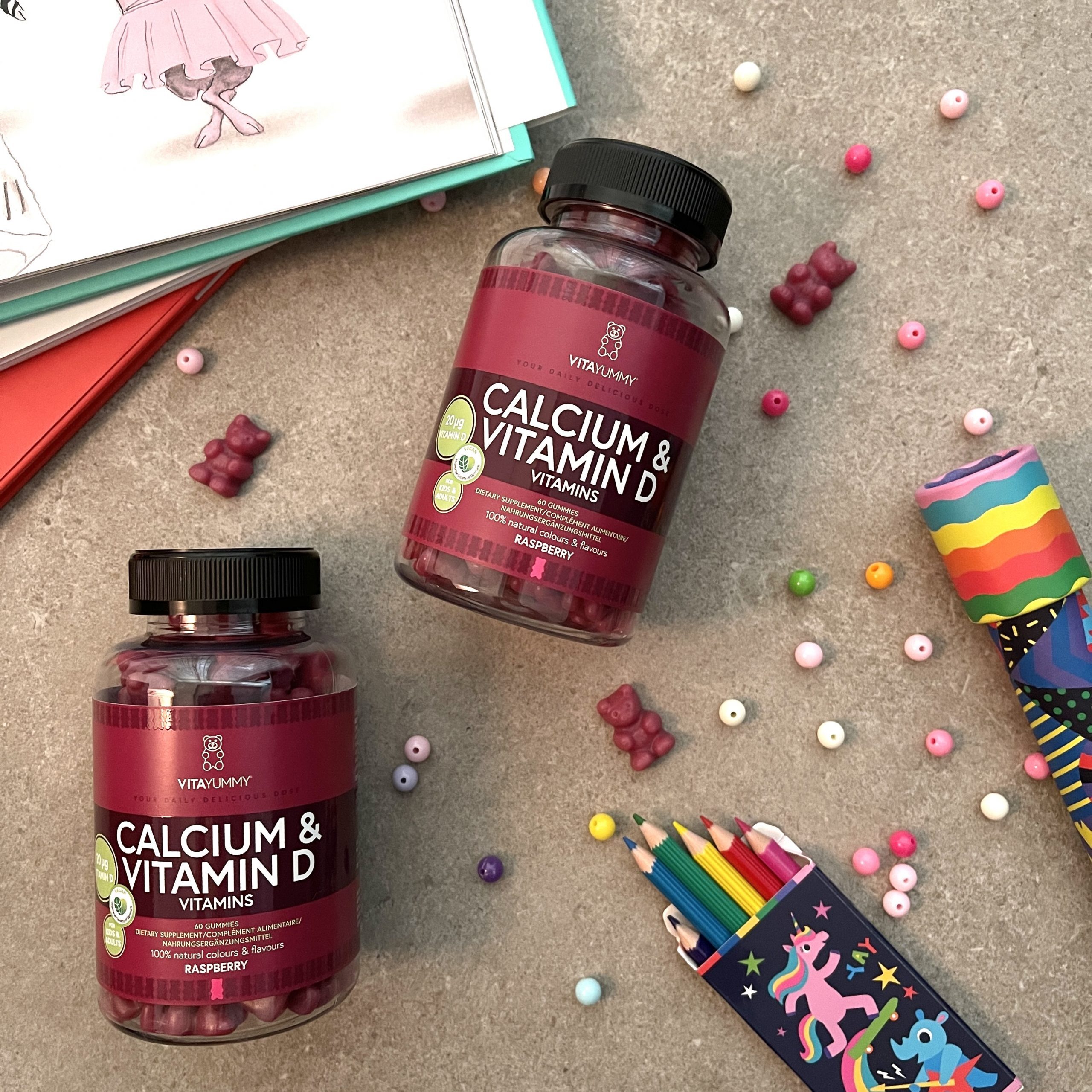 Vita Yummy Calcium & Vitamin D 丹麥機能軟糖 D+鈣(60顆/瓶)