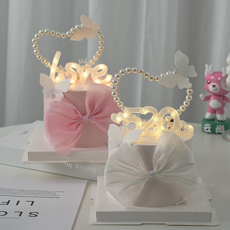 【台灣現貨速發】字母燈 led燈｜共四款｜七夕 520 生日快樂燈 1314 Love 生日 蛋糕裝飾 烘焙裝飾 燈串