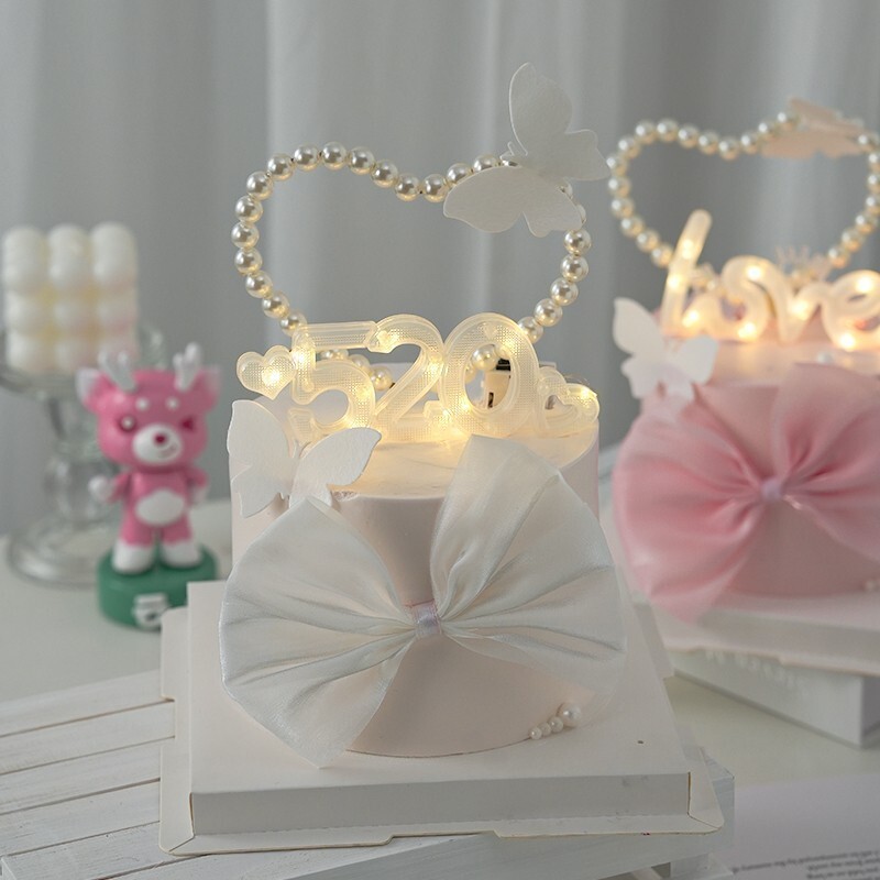 【台灣現貨速發】字母燈 led燈｜共四款｜七夕 520 生日快樂燈 1314 Love 生日 蛋糕裝飾 烘焙裝飾 燈串