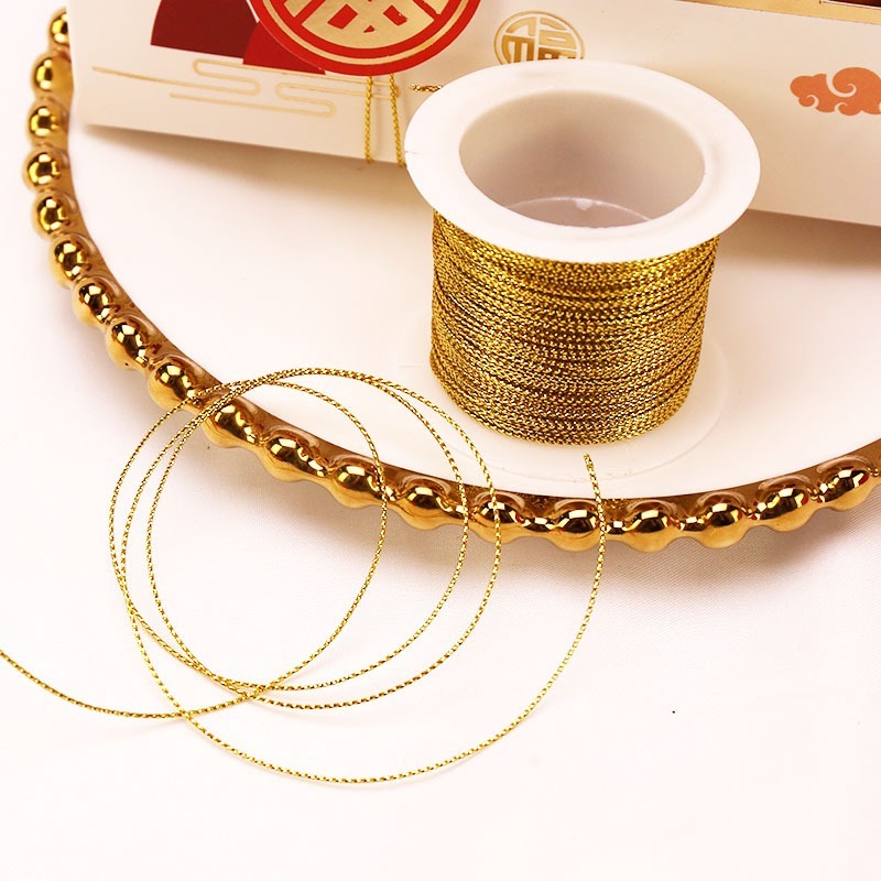 【台灣現貨速發】1mm金絲線 書籤線 烘焙 蛋糕  金線 線 花束｜花藝 裝飾