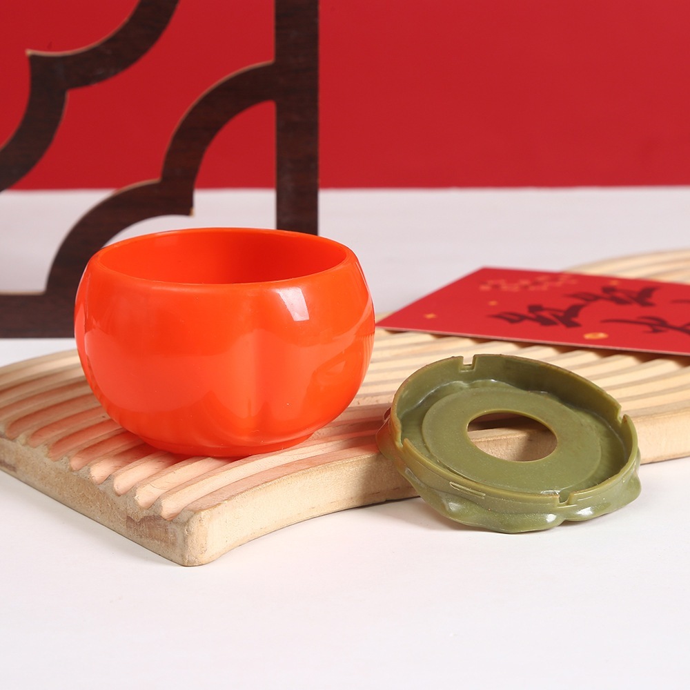 【台灣現貨速發】柿子 桶 插乾燥花盆 鮮花花器 新年桶 百福桶｜新年 開幕 賀新居系列｜柿子塑膠盆