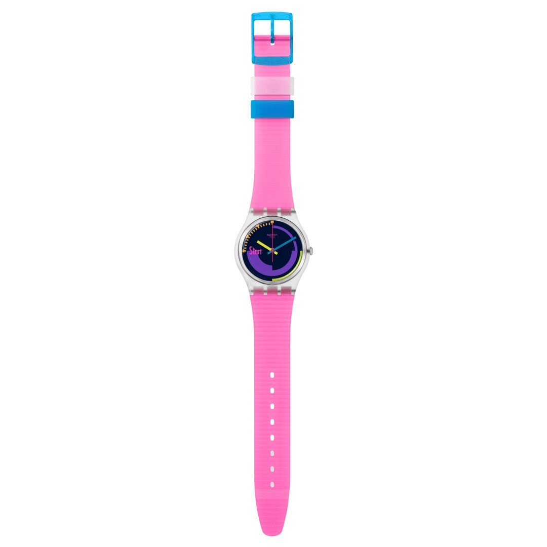【Swatch】NEON PINK PODIUM SO28K111 34mm  Modern Watch