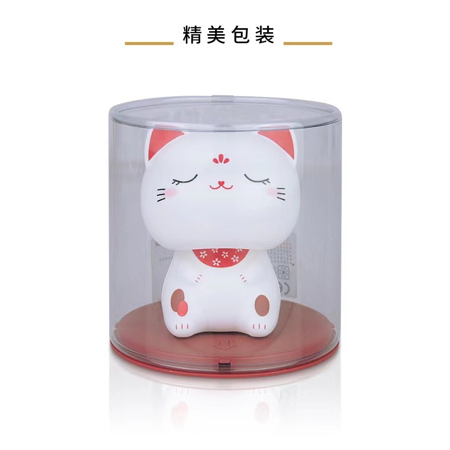 【台灣現貨速發】太陽能免電池 搖頭招財貓｜6.2*8.7公分 大眼款式｜招財貓 過年 開幕