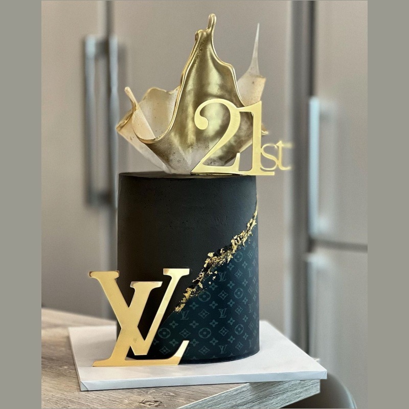 【台灣現貨速發】小香風 雙Ｃ logo蛋糕插牌 裝飾｜派對 花插 蛋糕 插牌 花藝裝飾