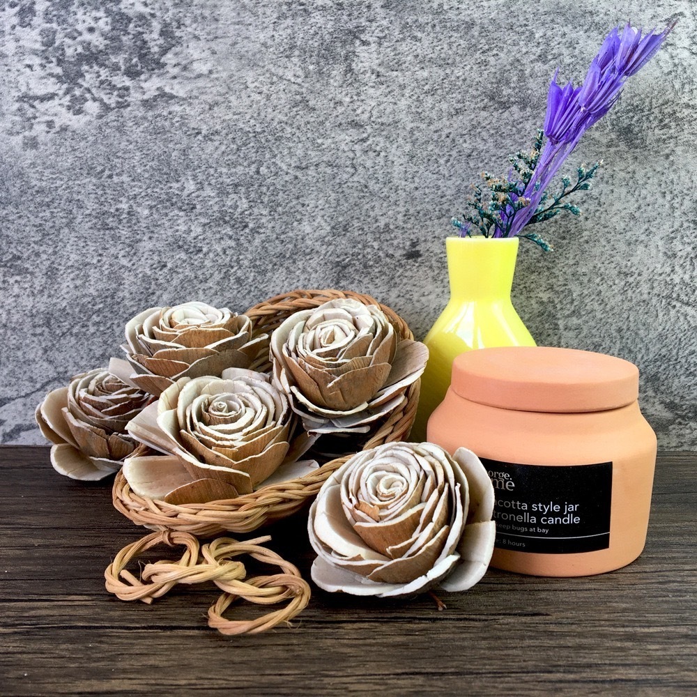 【台灣現貨速發】索拉木片玫瑰 6公分玫瑰樹皮花