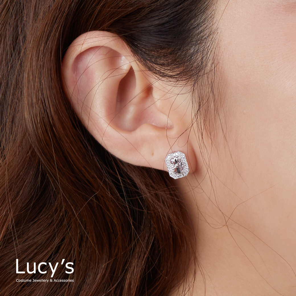 方塊十字架 耳環 (二色) (124168/124169)