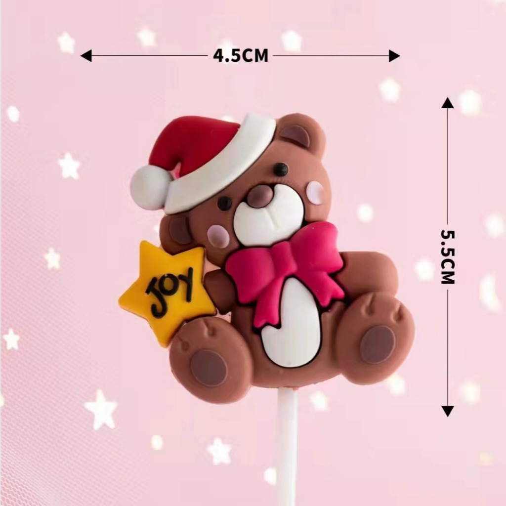 【台灣現貨速發。   聖誕節系列--//軟陶小玩偶插件(老公公‘’聖誕襪‘’聖誕熊‘’)