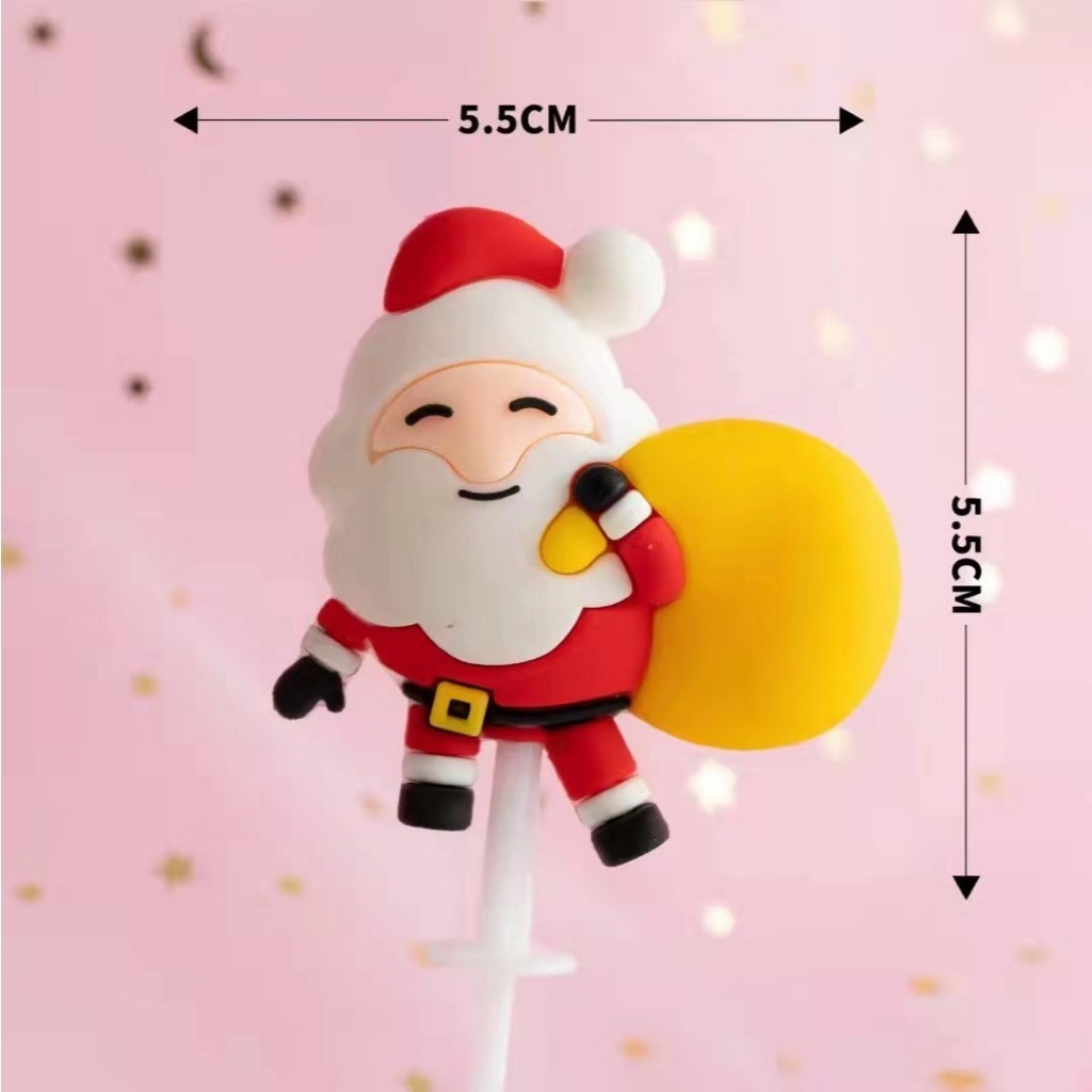 【台灣現貨速發。   聖誕節系列--//軟陶小玩偶插件(老公公‘’聖誕襪‘’聖誕熊‘’)