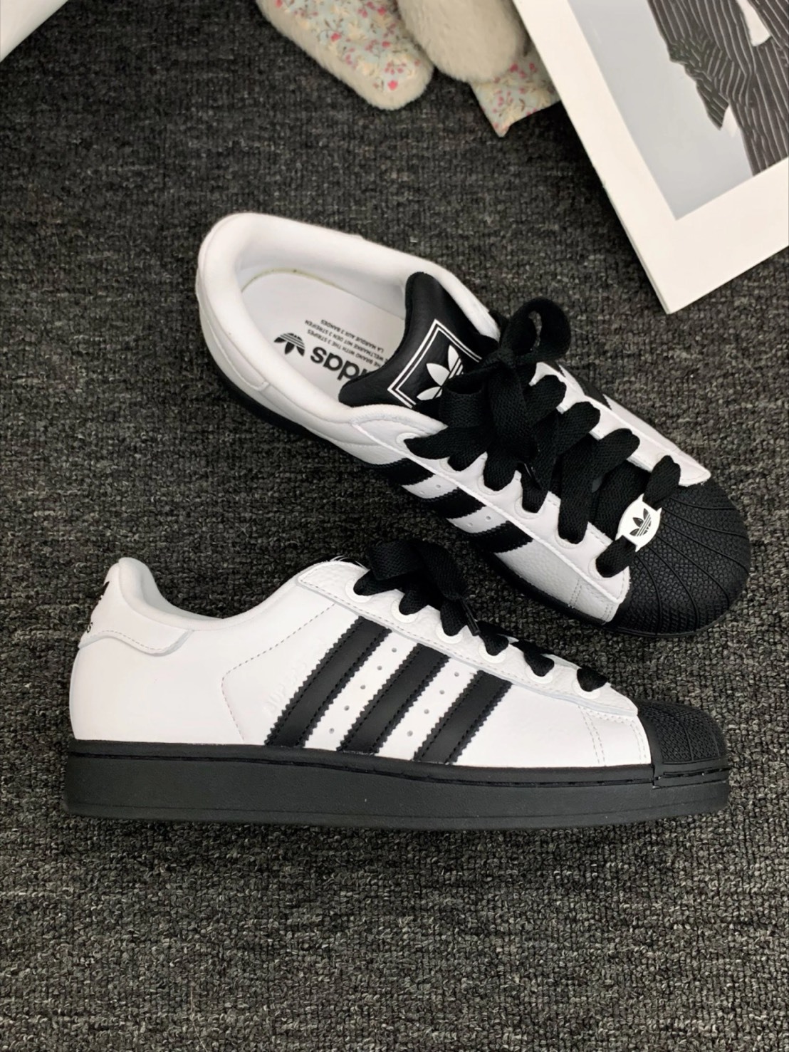 ADIDAS SUPERSTAR 2 白黑貝殼