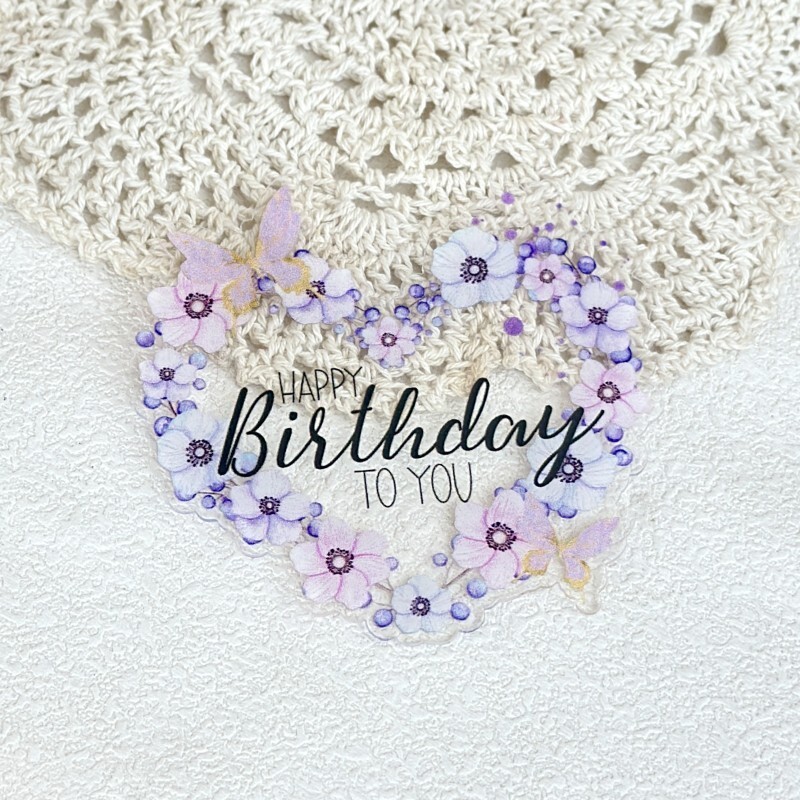 【台灣現貨速發】透明壓克力插牌 蝴蝶花圈愛心 生日蛋糕插牌 紀念日插牌｜情人節 節日 蛋糕裝飾插卡