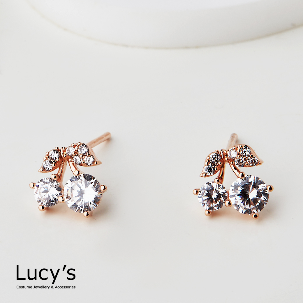 閃亮櫻桃 耳環 (二色) (124478/124480)