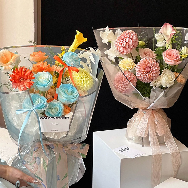 【台灣現貨速發】銀邊霧面包裝紙 銀邊果凍膜 花束包裝紙｜銀框 霧面 透光 防水材質 禮品包裝 半透明