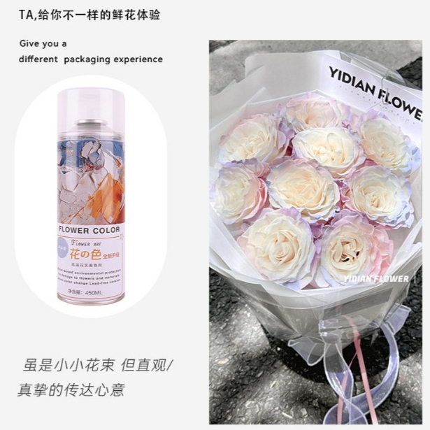 【台灣現貨速發】花藝噴漆 鮮花噴漆 噴漆罐 噴漆染色劑 鲜花上色劑 花藝彩色噴劑