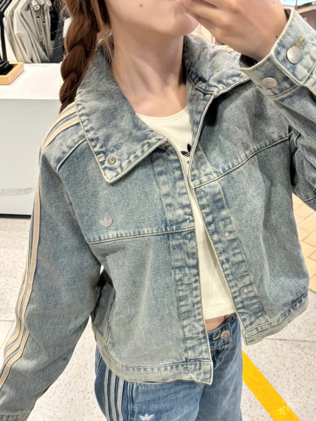 ADIDAS ORIGINALS ESSENTIALS 做舊牛仔