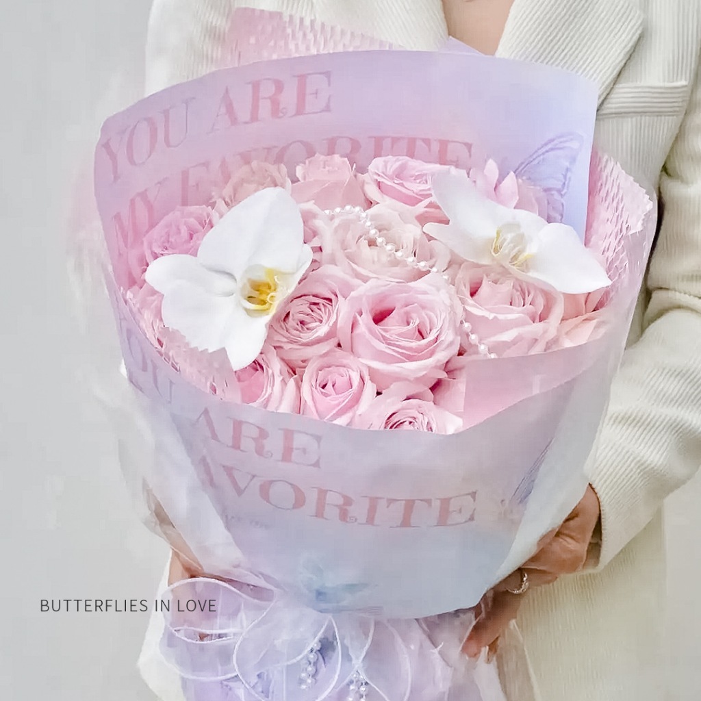 【台灣現貨速發】彩蝶包裝紙 蝴蝶印花包裝紙｜彩色蝴蝶造型 網紅蝴蝶｜花藝禮品包裝紙