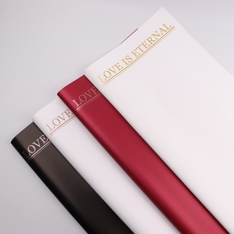 【台灣現貨速發】燙金貴族包裝紙 立體燙金英文字體｜簡約包裝紙｜花藝禮品包裝紙｜防水包裝紙 情人節包裝紙