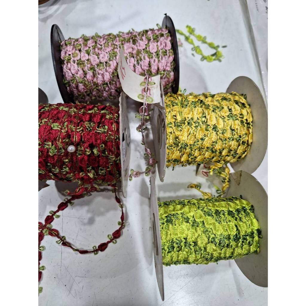 台灣現貨速發】花朵緞帶｜1尺5元 ｜緞帶 紗緞帶 包裝材料