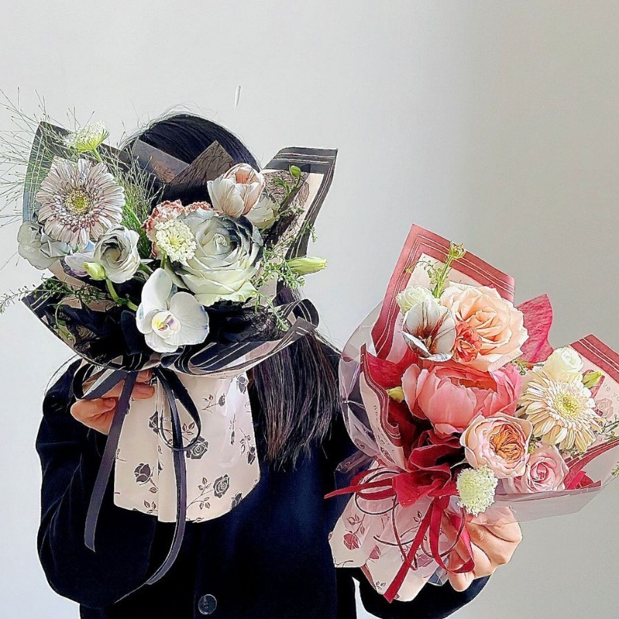 【台灣現貨速發】玫瑰之戀 邊框包裝紙｜情人節 畢業季 花束 花束包裝