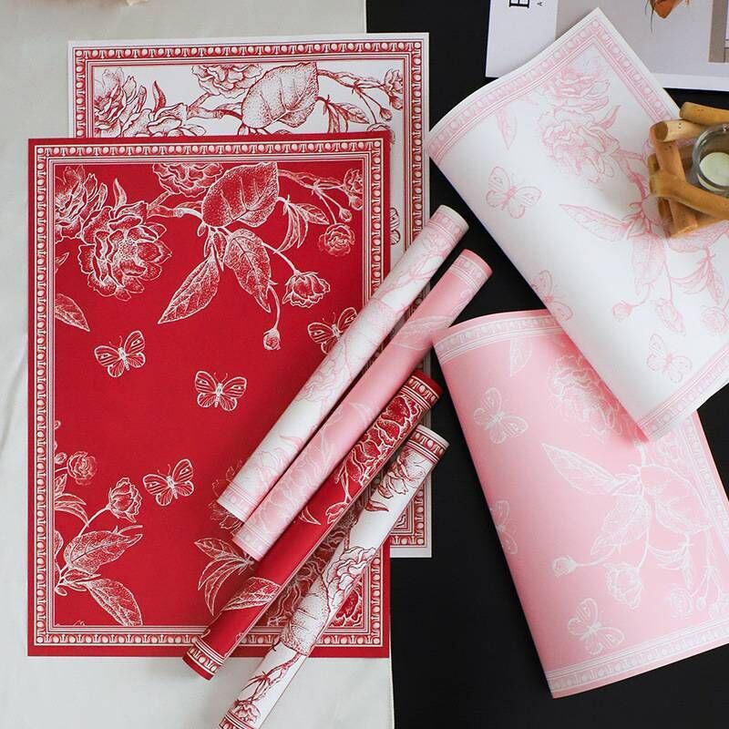 【台灣現貨速發】花卉包裝紙 花朵女神｜1包10張 ｜花束包裝紙