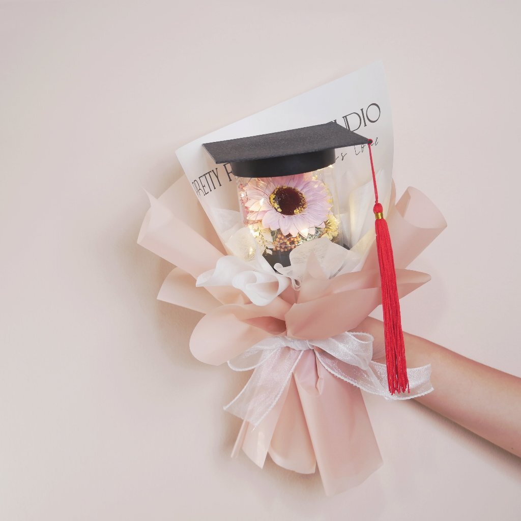 【台灣現貨速發】ＤＩＹ 材料包 畢業花束 畢業季 材料包｜太陽花 向日葵｜ 🌟包含完整手作教學影片 香皂花花束 手作材料