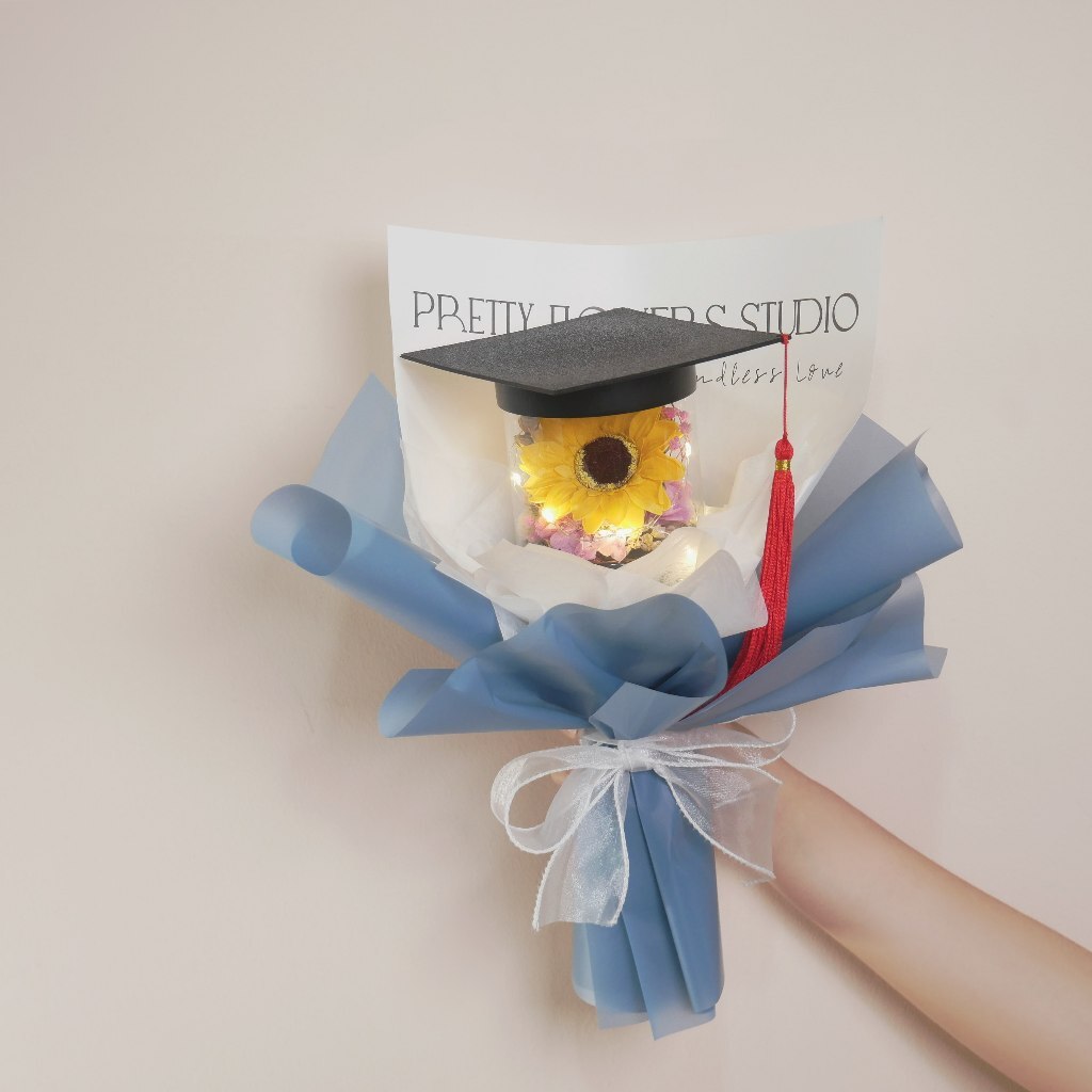 【台灣現貨速發】ＤＩＹ 材料包 畢業花束 畢業季 材料包｜太陽花 向日葵｜ 🌟包含完整手作教學影片 香皂花花束 手作材料