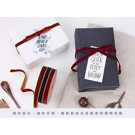 【台灣現貨速發】絨布緞帶 單面植絨帶 天鵝絨面緞帶 鎖骨裝飾 髮帶 緞帶 包裝材料