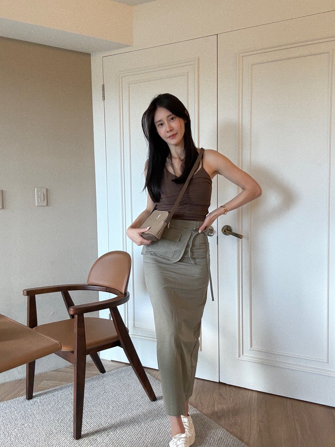 ｜韓國｜造型口袋設計感長裙*絕版現貨