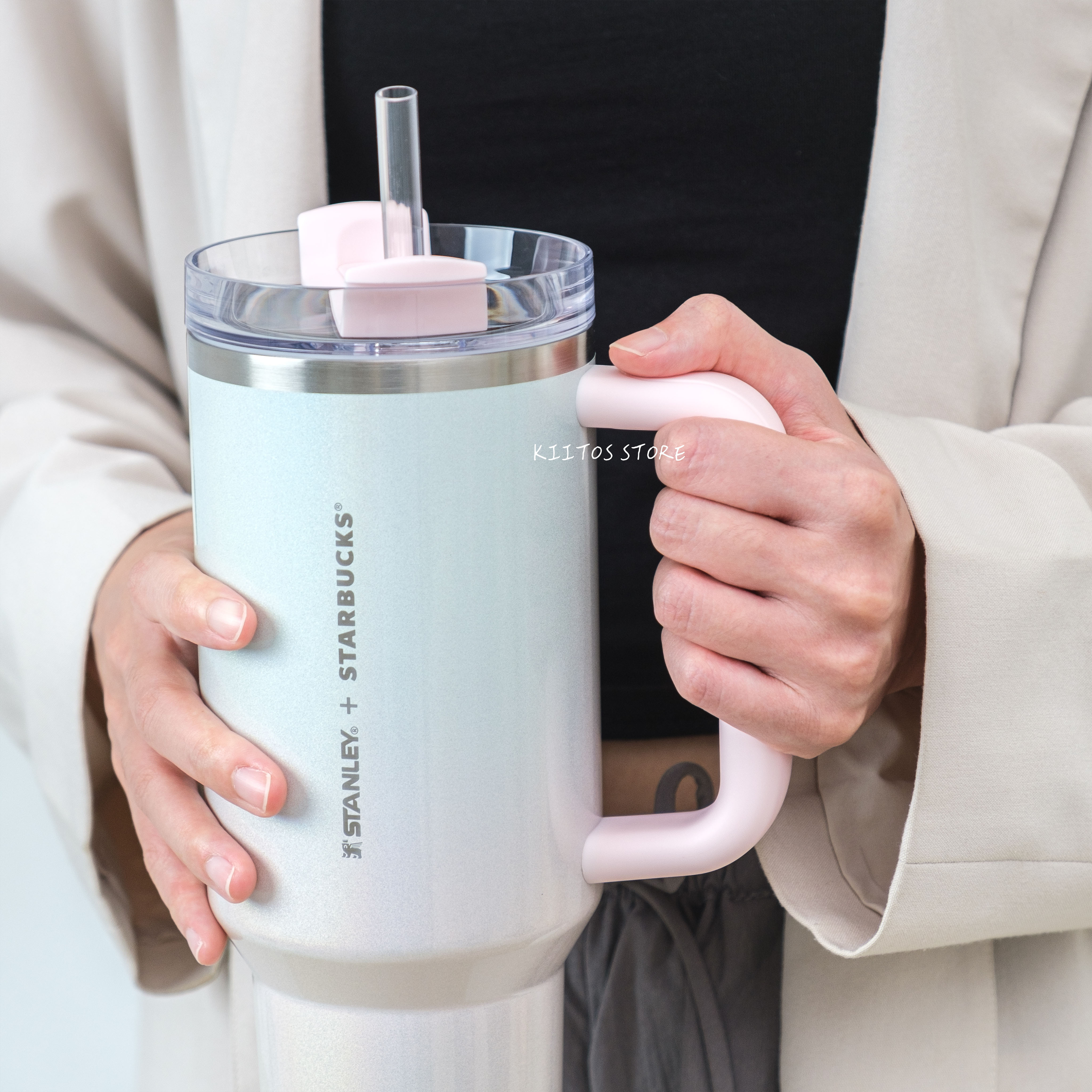 現貨 七夕限定發售 STANLEY X 星巴克 漸變珠光粉吸管杯 1183ml