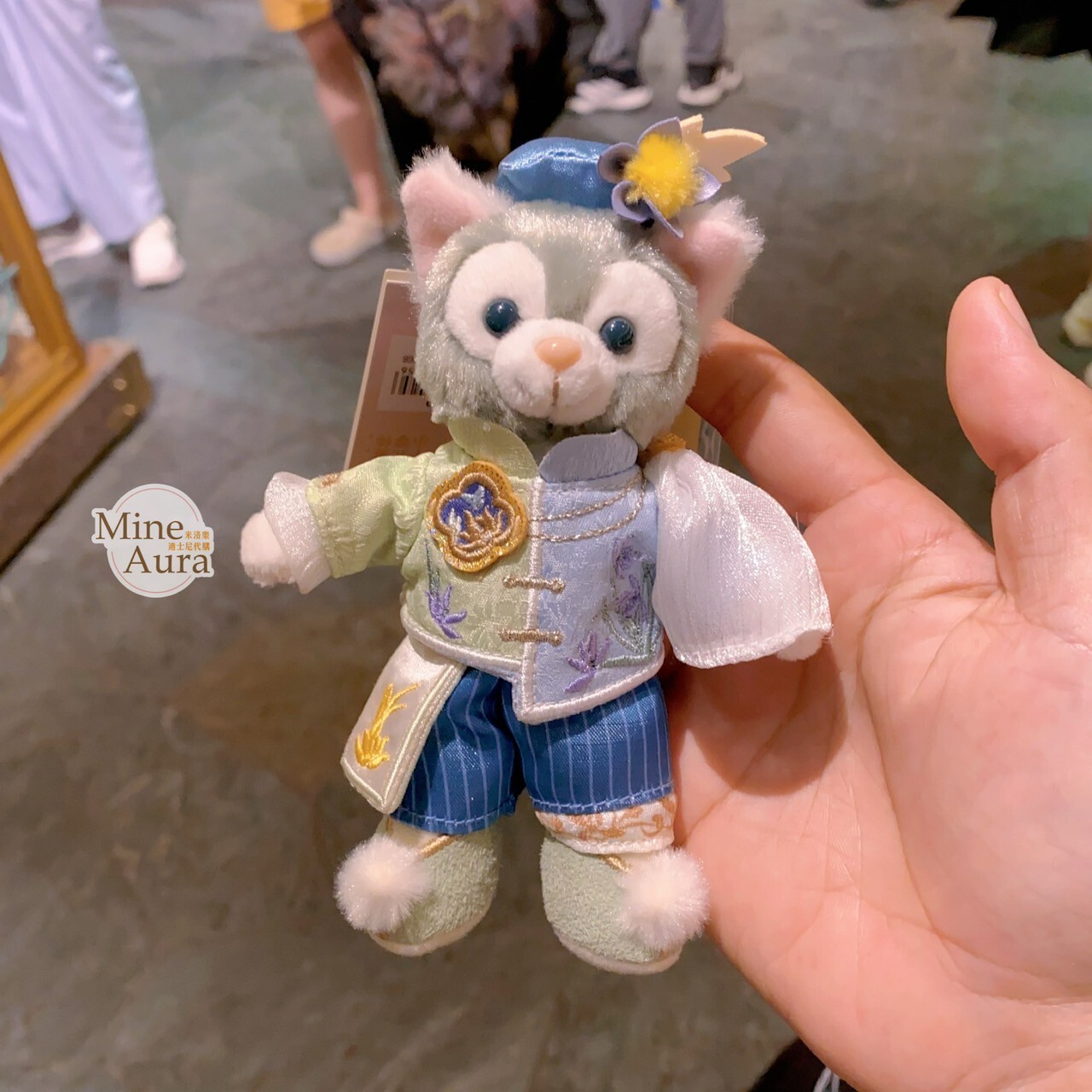 達菲和朋友們 花間綺夢系列 傑拉托尼 畫家貓 Gelatoni 鑰匙圈 吊飾 -上海迪士尼樂園