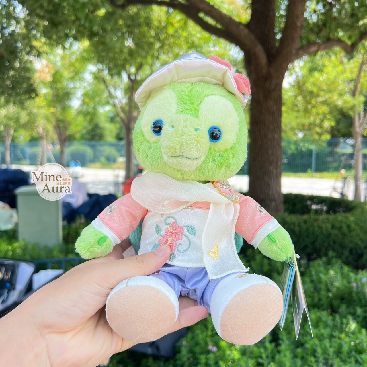 達菲和朋友們 花間綺夢系列 奧樂米拉 海龜 OluMel SS號 娃娃 玩偶 -上海迪士尼樂園