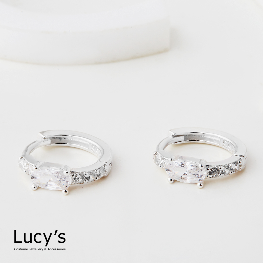 925純銀 輕奢光感 易扣耳環 (118826)