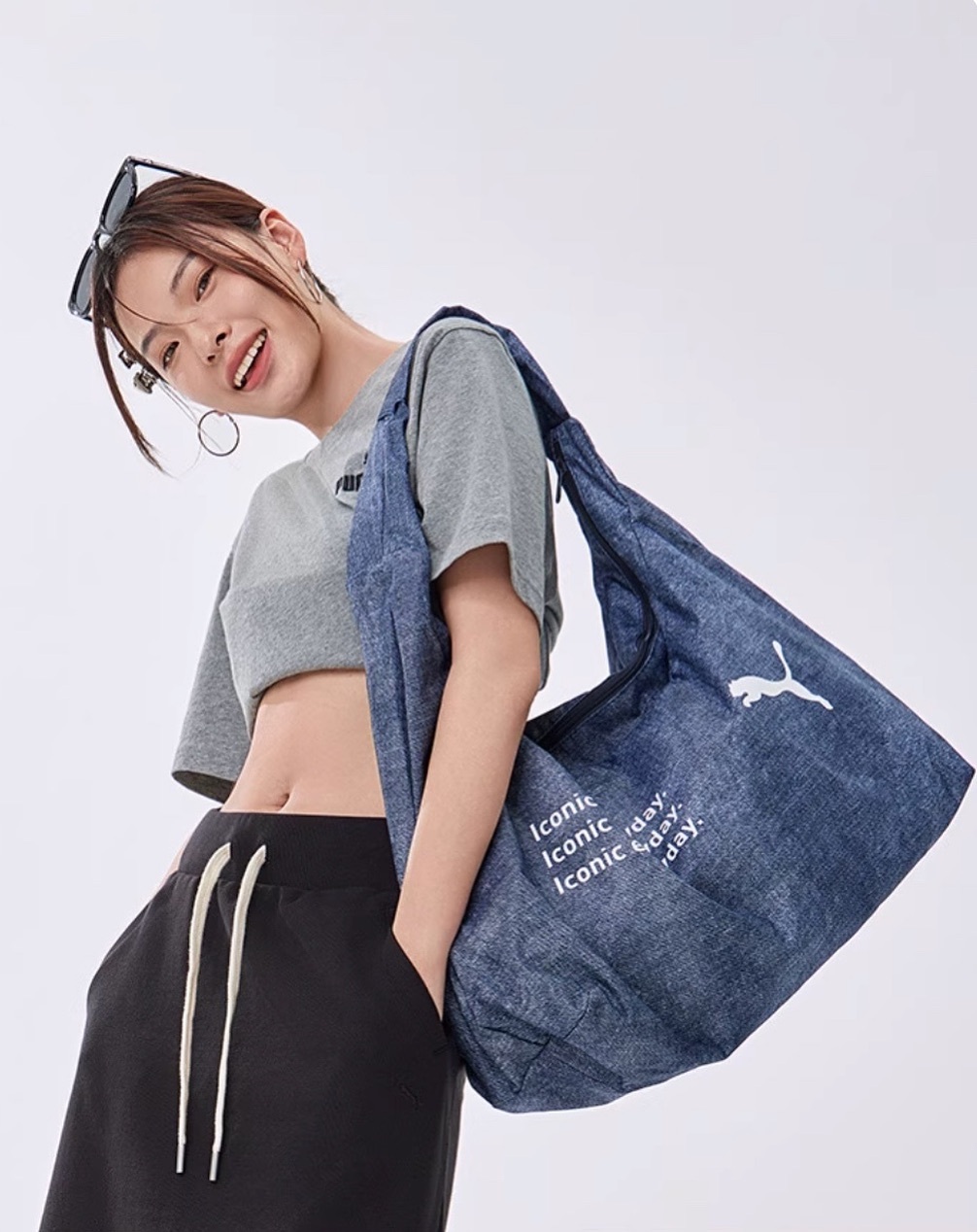 Puma Iconic Hobo DEMIN Bag 牛仔 丹寧 單肩 大雲朵包