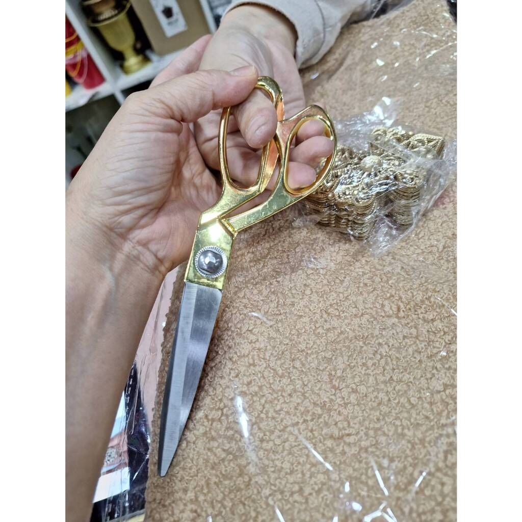 【台灣現貨速發】金剪刀 精選絲帶剪 開幕剪綵｜剪緞帶 剪布專用剪刀