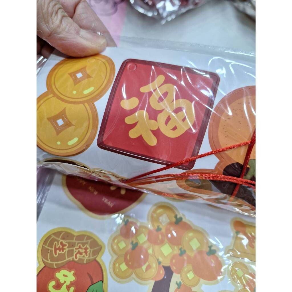 【台灣現貨速發】大吉大利 燈籠 橘子 舞龍舞獅 褔 金幣 新年 卡片 吊卡 掛條｜日式/新年吊卡