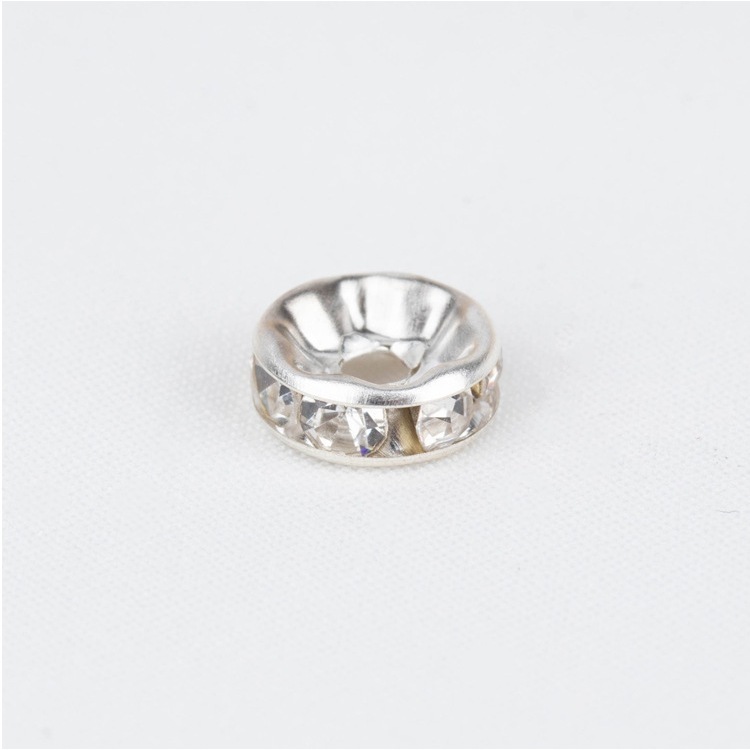 【台灣現貨速發】金属水鑽圈散珠 手工DIY 隔片手鍊 襄鑽 鑽隔珠圈