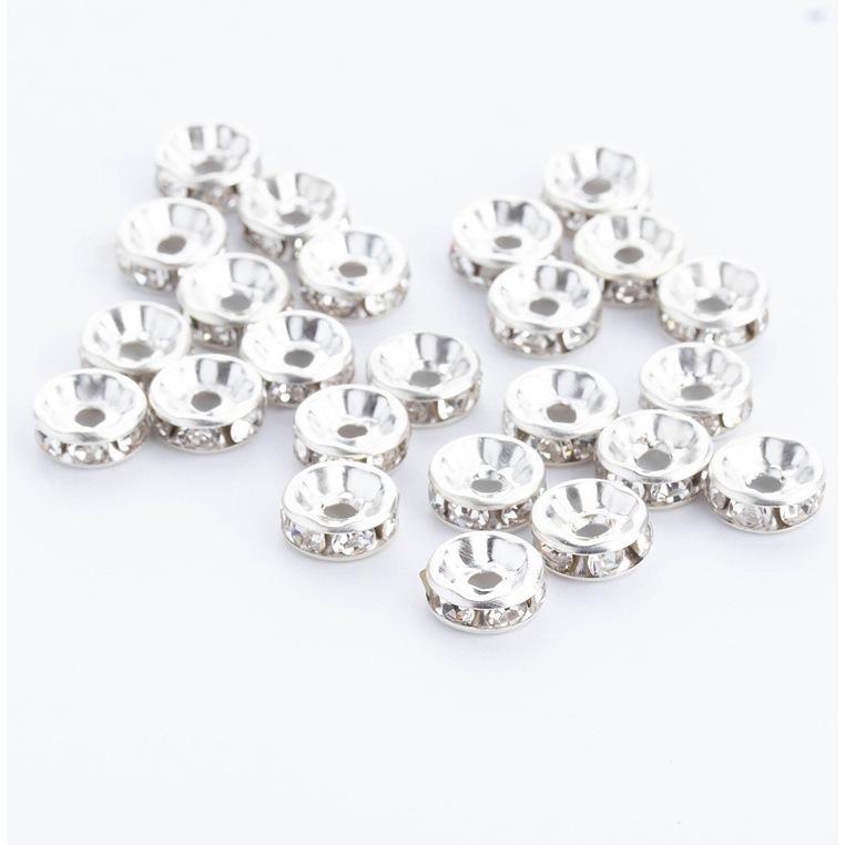 【台灣現貨速發】金属水鑽圈散珠 手工DIY 隔片手鍊 襄鑽 鑽隔珠圈