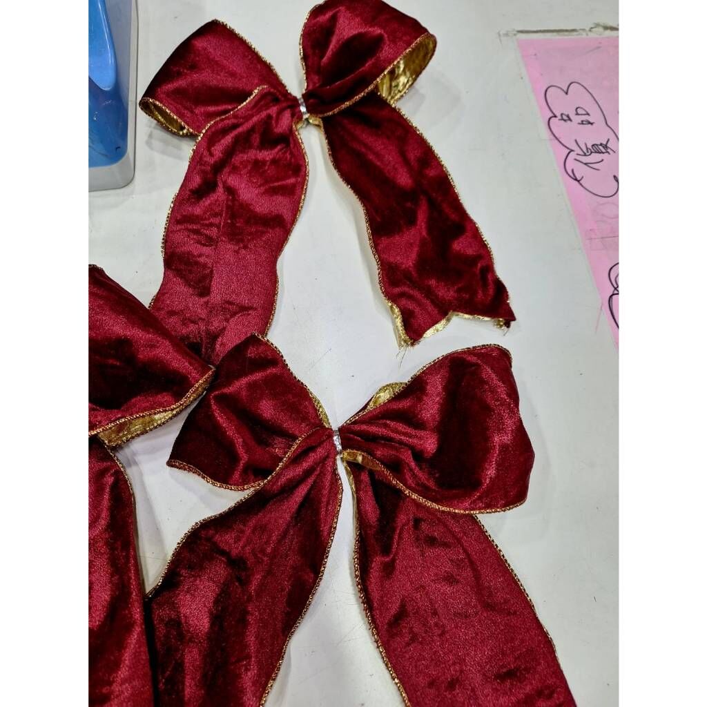 台灣現貨*速發)))20公分紅色絲絨大蝴蝶結 -佈置聖誕樹