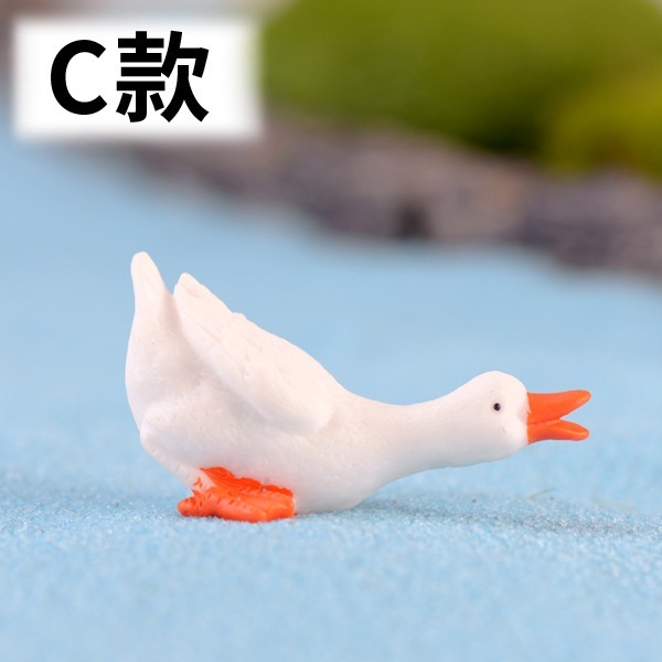 塑脂白天鹅**多肉盆景裝飾品白鴨子