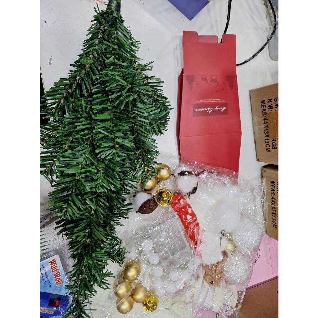 【台灣現貨速發】發光聖誕樹組合 高60公分｜包含掛飾材料包｜聖誕樹 聖誕節 🔥免運