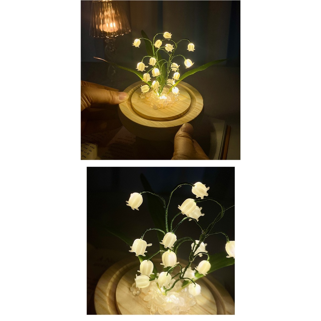 鈴蘭花燈材料包+玻璃罩