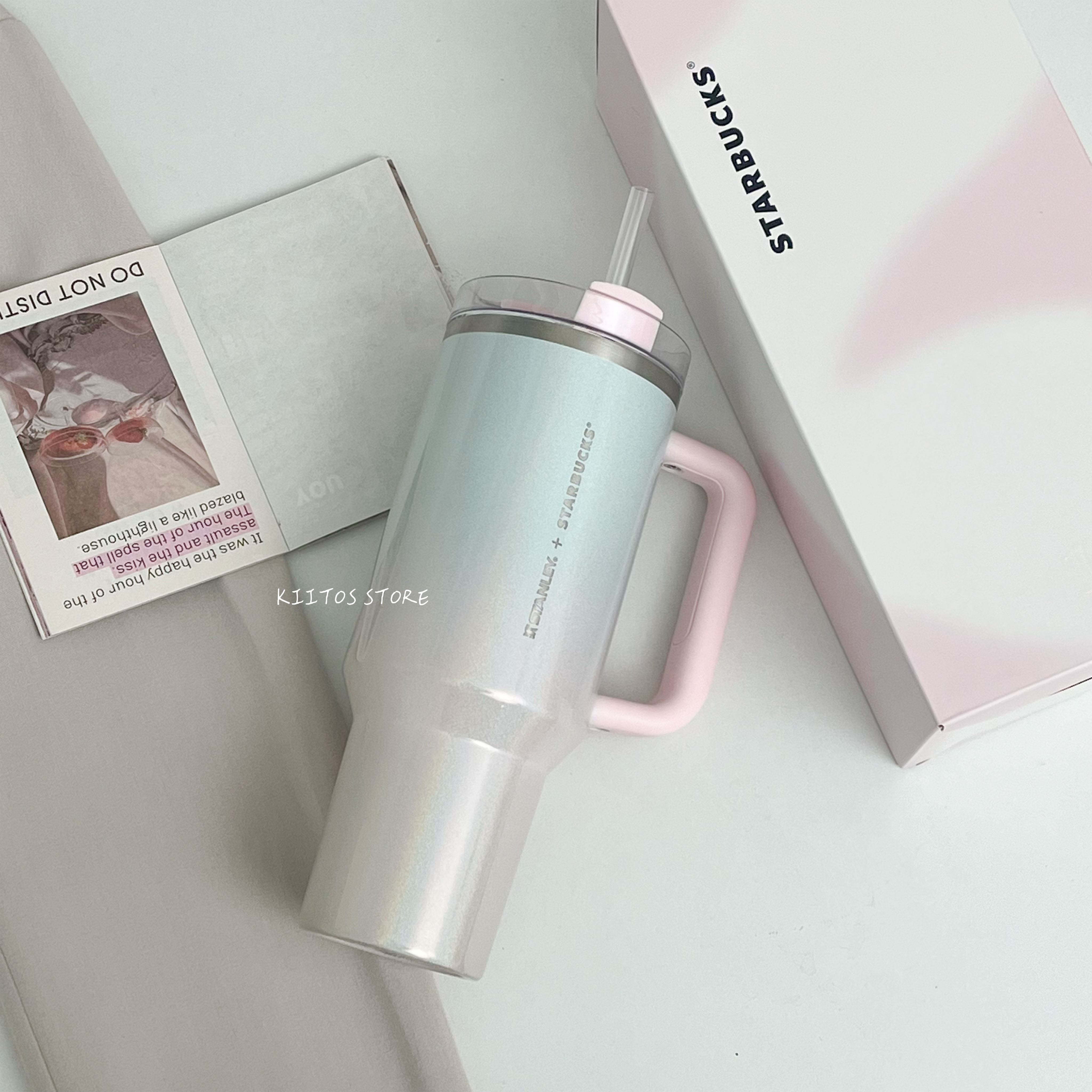 現貨 七夕限定發售 STANLEY X 星巴克 漸變珠光粉吸管杯 1183ml