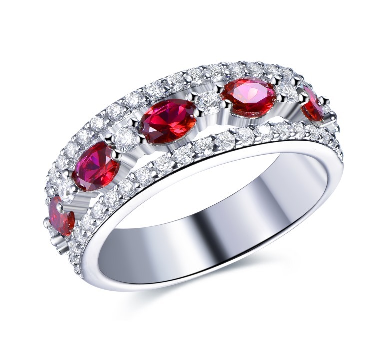 (4307) ANY JEWERLRY - B1894 Zirconia Sapphire Ring (兩款可選)