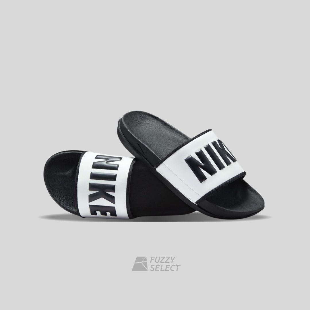 【逢甲 FUZZY】Nike Offcourt Slide "Negro" 白黑 軟底 立體 Logo 拖鞋 BQ4639-001