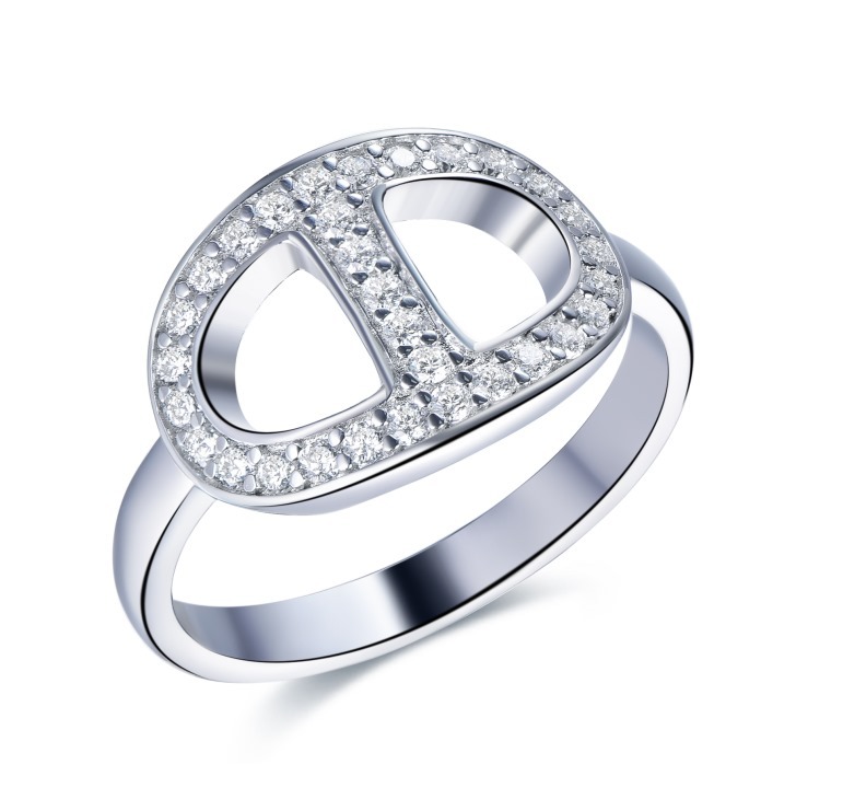 (4312) ANY JEWERLRY -  R6812 豬鼻戒指(可選尺寸)