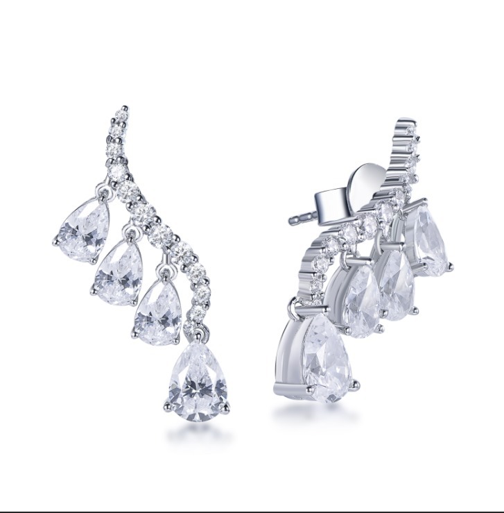 (4315) ANY JEWERLRY - E4010 Angel Wing Earrings